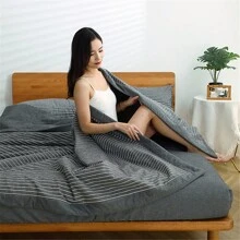 1 chiếc chăn bông, chăn bông ca rô mềm mại tinh tế, khăn trải giường đa chức năng cho giấc ngủ trưa tại nhà văn phòng, làm sạch thuận tiện và sử dụng trực tiếp, thích hợp cho mọi mùa (Xuân/Hạ/Thu/Đông) - Nhiều màu - Xem 4