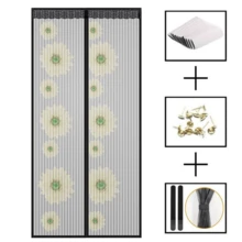 Cửa Màn Từ - Dễ Dàng Lắp Đặt Và Tháo Rời, Nam Châm Tự Niêm Phong, Lưới Lưới Chịu Lực Cao Cho Phòng Ngủ, Sân Hiên, Cửa Trượt - Rảnh Tay, Chống Muỗi, Ngăn Côn Trùng Với Thiết Kế Hoa Hướng Dương Và Bướm Thời Trang - Nhiều màu - Xem 3