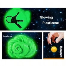 1pc Glow In The Dark Color Changing Bouncing Putty Slime - Multicolor - View 8