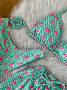 Women Bikini Sets - Green - View 2