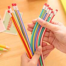 6pcs Creative Flexible Bendy Pencils, Special Prize And Gift For Students - Multicolor - View 1