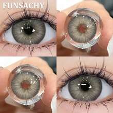 FUNSACHY Series Gray Contact Lenses, 14.5mm Natural Soft Disposable Contact Lenses, Suitable For Halloween Cosplay - Grey - View 5