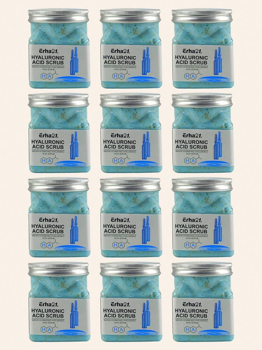 Set Of 12 Hyaluronic Acid Facial And Body Scrubs, Moisturizing And Lightening Spots, 350 Ml. - 藍色 - 查看 1