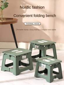 1 件便携式折叠脚凳，承重 300 磅，轻质塑料可折叠脚凳，适用于儿童、厨房、浴室、客厅、户外钓鱼、露营