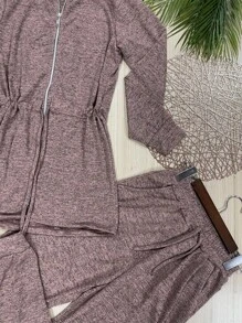 Women Two-Piece Outfits - Baby Pink - View 3