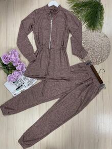 Women Two-Piece Outfits - Baby Pink - View 1