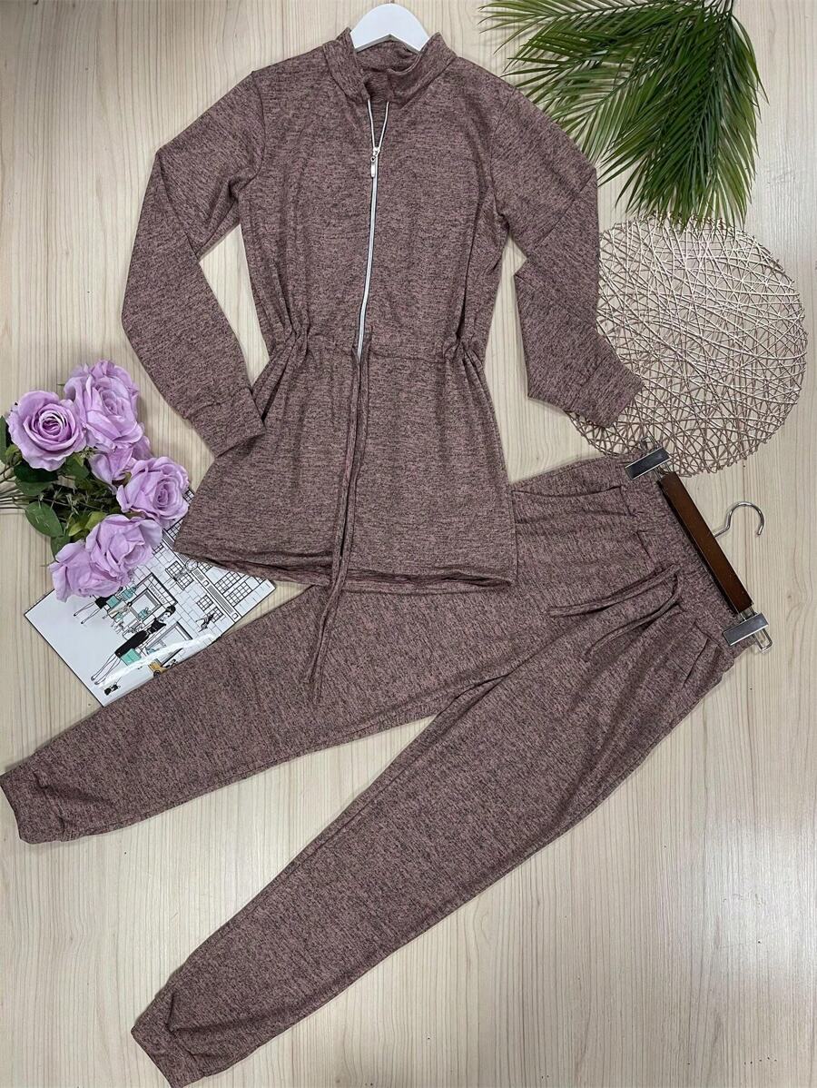 Women Two-Piece Outfits - Baby Pink - View 1