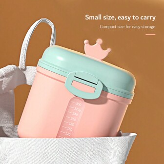 Portable Baby Milk Powder Box, Travel-Friendly Sealed Food Container For Supplementary Food And Flour, Large Size With Separate Compartments To Prevent Moisture