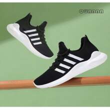 Zapatillas Deportivas De QUANNA Malla Transpirable Para Hombre,para Adolescentes Talla Grande para Hombres, Zapatos Deportivos Suaves Antideslizante, moda ligera y cómoda negro 43 yardas