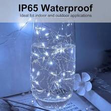 [1/3/5/12 opakowań i 3 tryby] Lampki choinkowe zasilane bateriami 7FT 20LED Twinkle Lights Bateryjne mini lampki Małe lampki LED Wodoodporny srebrny drut do wnętrz Słoik Mason DIY Ślub Dekoracja świąteczna, (biały)