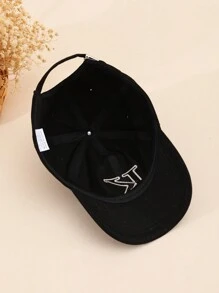 1頂可調節式兒童棒球帽，適用於派對、聚會、戶外、運動、休閒穿著和購物，3-12歲 - 黑色 - 查看 6