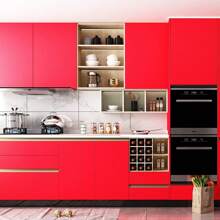 1卷加厚磨砂白色、黑色、红色、黄色、粉色、蓝色、绿色、米色纯色，现代简约风格，适用于家庭装饰、厨房橱柜、桌子、椅子、房间背景、家庭装修、DIY、防水、防污、易清洁、自粘、可撕可贴壁纸、墙贴、壁纸墙贴、装修贴纸可撕墙板、墙纸、壁纸、春季装饰用品刷新您的家、拉玛装饰贴纸房间装饰墙面装饰 - 彩色 - 查看 24