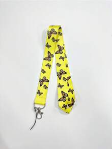 mengtuibian 1pc Cartoon Butterfly ID Card Lanyard, Suitable For Hanging Keys, Phone Lanyards, Game Consoles, Camera Lanyards, Document Lanyards, Access Passes, Transportation Cards, Work Permits, Venue Certificates, Concerts, Cocktail Parties, Etc.