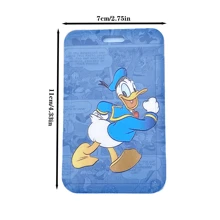 1Pc Officially Authorized, Donald Duck, Daisy, Bruto Cute Card Holder With Rope, Suitable For Cardholders, Student Cards, Business Cards, Bus Passes, Bank Cards, ID Cards, And School Cards - Blue - View 2
