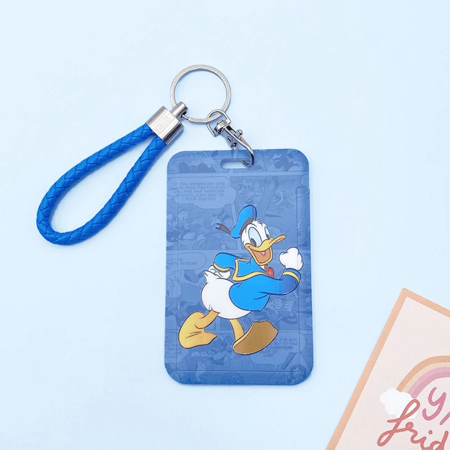 1Pc Officially Authorized, Donald Duck, Daisy, Bruto Cute Card Holder With Rope, Suitable For Cardholders, Student Cards, Business Cards, Bus Passes, Bank Cards, ID Cards, And School Cards - Blue - View 1