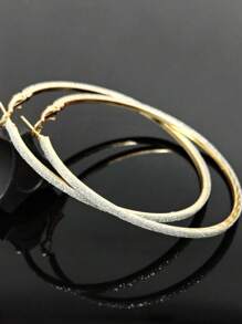 2 pièces Grandes boucles d oreilles exagérées et givrées à personnalité pour femmes, accessoires de fête