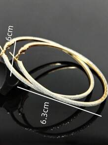 2 pièces Grandes boucles d oreilles exagérées et givrées à personnalité pour femmes, accessoires de fête