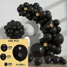 100入組純色氣球拱門裝飾套件，適用於生日、婚禮、畢業典禮、嬰兒派對等場合裝飾 - 橘色 - 查看 5