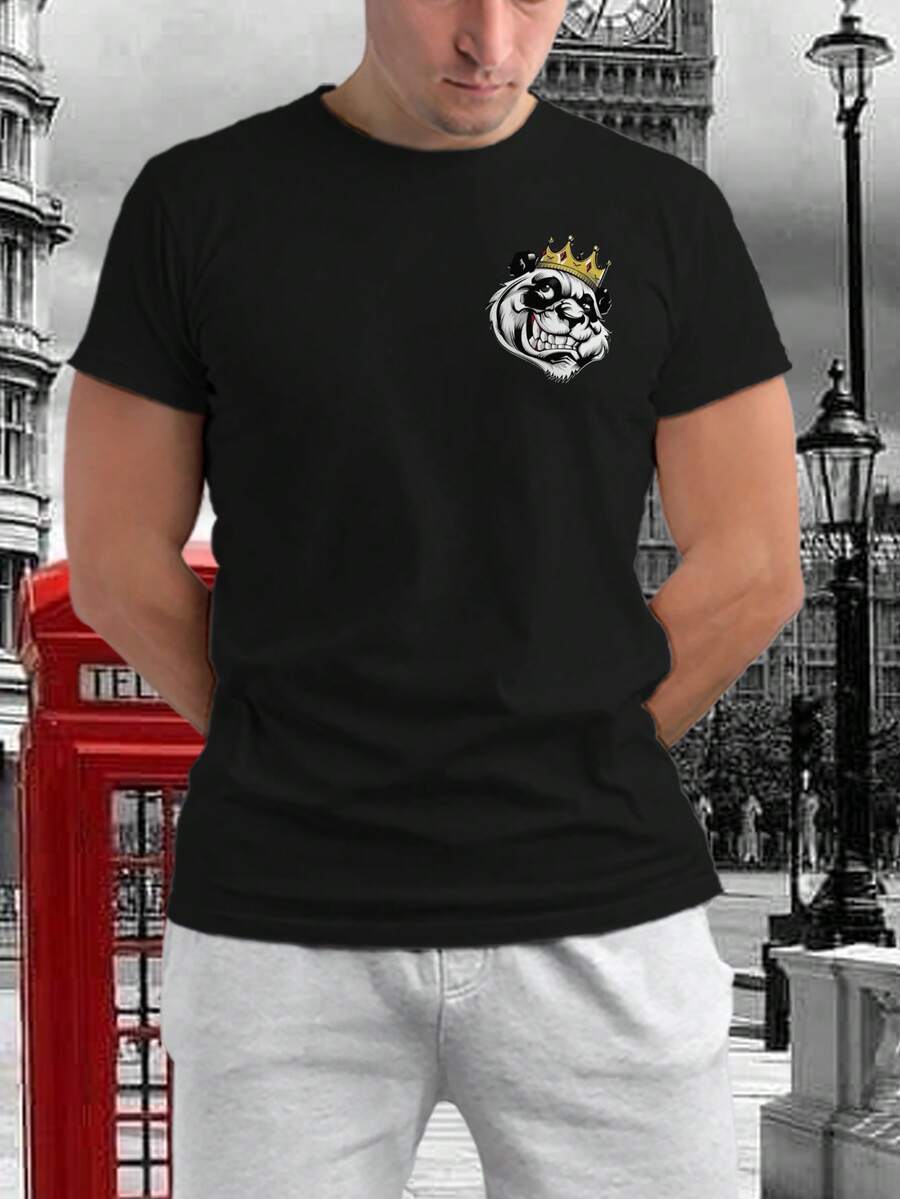 Men T-Shirts - 黑色 - 查看 1