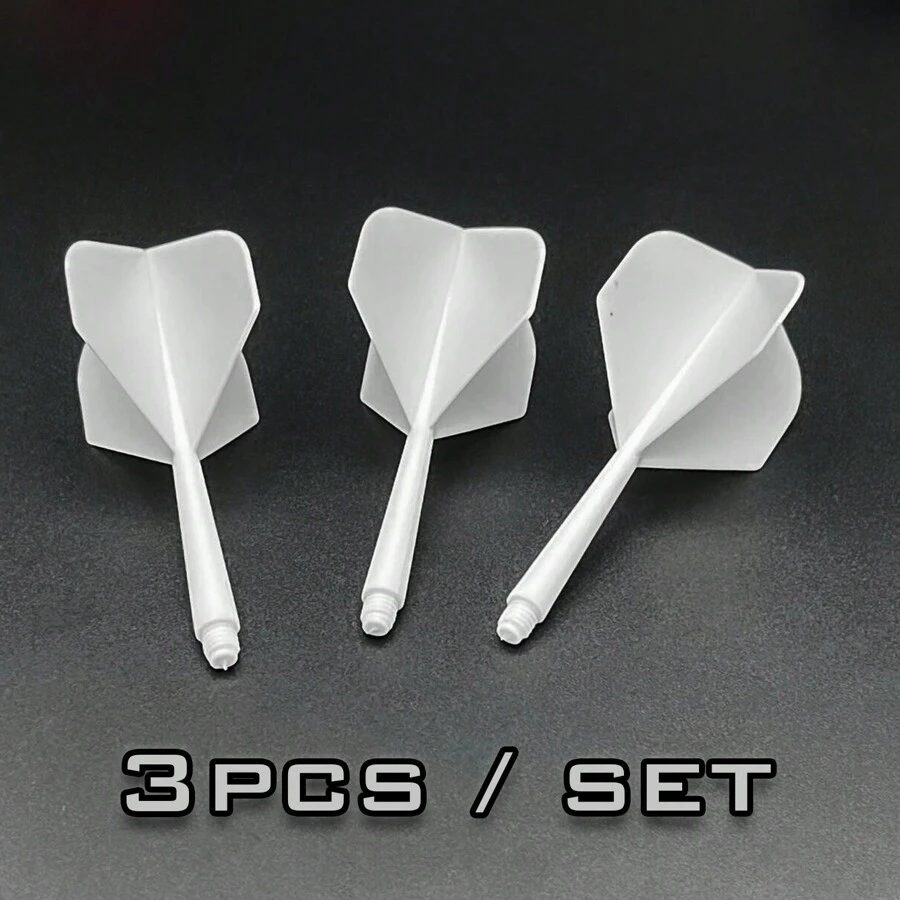 3pcs/Set Of Color 2BA High Quality Dart Tail, Plastic Rod Dart Accessories Can Be Matched At Will,Adult Party Games Suitable For Halloween/Christmas/Thanksgiving - White - View 1