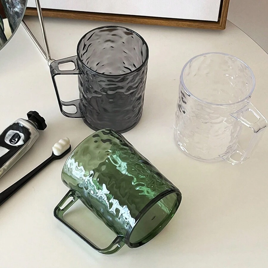 2 cốc đựng bàn chải đánh răng đôi / 1 cốc nước súc miệng có hoa văn sông băng trong suốt, cốc nước súc miệng, cốc đôi cao cấp, cốc đựng bàn chải đánh răng, cốc rửa, cốc nhựa gia dụng để đánh răng - Nhiều màu - Xem 1