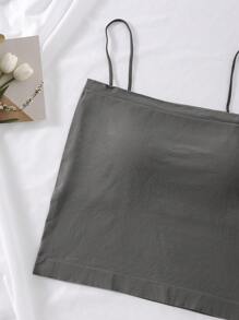 4 件套女士日常吊带背心，带衬垫胸罩，无袖汗衫上衣，健身 - 彩色 - 查看 3