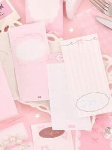Bloc de notas con diseño de ballet de 100 hojas/libreta, papel de notas adhesivas arrancables de temática de niña bonita para escribir recordatorios - A - Ver 6