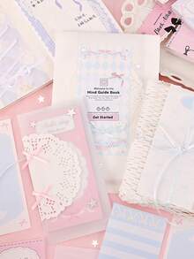 Bloc de notas con diseño de ballet de 100 hojas/libreta, papel de notas adhesivas arrancables de temática de niña bonita para escribir recordatorios - A - Ver 7