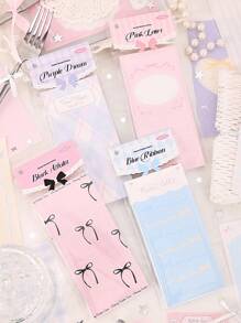 Bloc de notas con diseño de ballet de 100 hojas/libreta, papel de notas adhesivas arrancables de temática de niña bonita para escribir recordatorios - A - Ver 1