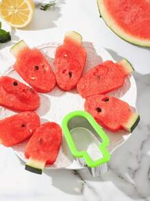 Watermelon Popsicle Cutter Mold, Stainless Steel Watermelon Slicer, Fun Popsicle Shape Sandwich And Cookie Cutter For Fruits,Vegetable Fruit Tools,Kitchen Items,Cutter,Food,Salad,Decor,Storage,Party,Birthday. - Multicolor - View 7