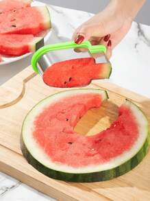 Watermelon Popsicle Cutter Mold, Stainless Steel Watermelon Slicer, Fun Popsicle Shape Sandwich And Cookie Cutter For Fruits,Vegetable Fruit Tools,Kitchen Items,Cutter,Food,Salad,Decor,Storage,Party,Birthday. - Multicolor - View 2