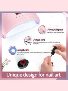 LULAA UV LED 凝胶指甲油灯专业指甲烘干机塑料外壳凝胶固化灯快干凝胶指甲油烤箱便携式自动感应沙龙和家用美甲烘干机，最佳女孩礼物 UV LED 灯指甲烘干机带智能传感器 UV 指甲灯用于固化所有凝胶抛光专业美甲工具 - 彩色 - 查看 6