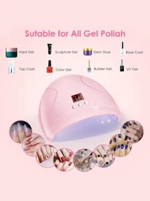 LULAA UV LED 凝胶指甲油灯专业指甲烘干机塑料外壳凝胶固化灯快干凝胶指甲油烤箱便携式自动感应沙龙和家用美甲烘干机，最佳女孩礼物 UV LED 灯指甲烘干机带智能传感器 UV 指甲灯用于固化所有凝胶抛光专业美甲工具 - 彩色 - 查看 7