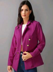 Women Blazers - 紫色 - 查看 1