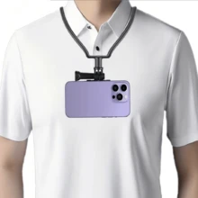 Upgrade Your Selfies With The Universal Phone Neck Holder - Perfect For GoPro, AKASO And Smartphones! - Black - View 9