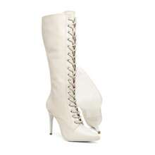 Women Knee-High Boots - Màu be - Xem 4