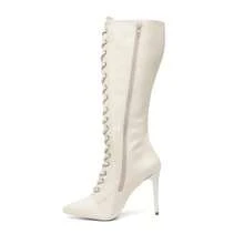 Women Knee-High Boots - Màu be - Xem 3
