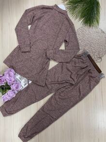 Women Two-Piece Outfits - Baby Pink - View 2