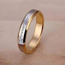 Golden Stainless Steel Couple Rings For Men And Women, Wedding Engagement Rings, Anniversary Gift - Ring - View 4