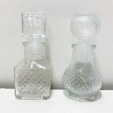 KIT Mini Garrafas De Vidro Sodo Calcico - 50ml Estilos enviados aleatoriamente