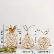 1pc, Fruit Crystal Decoration, Fruit DDecoration, Fruit Candlestick, Suitable For Home Restaurant Decoration, Holiday Gift, Wedding Party
