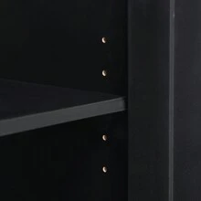 MISSUNNY  Farmhouse Kitchen Island Set With Drop Leaf And 2 Seatings,Dining Table Set With Storage Cabinet,  Drawers And Towel Rack, Black+Rustic Brown