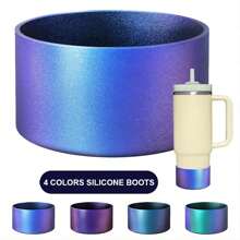 1 件渐变色硅胶靴，适用于 Adventure 和 Iceflow 玻璃杯，防滑保护水瓶套，适用于 12-24 盎司，2.95 英寸/7.5 厘米底盖 - 杯子配件 - 彩色 - 查看 2