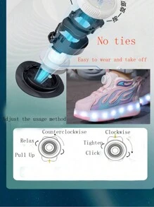 Unisex LED Rechargeable Light Up Sneakers, Multifunctional Transforming Roller Skates With Removable Wheels For Outdoor Activities And Sports Skating Shoes For Kids
