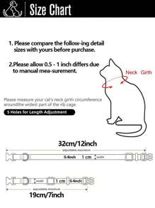 Customized Heart Pattern Pet Collar With Bell & Choke-Free Safety Buckle, Adjustable Size For Male/Female Cats Under 5kg