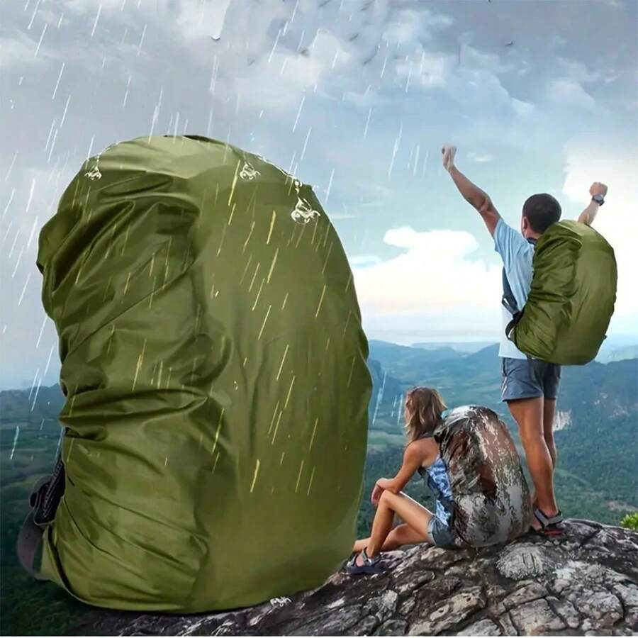 1pc Waterproof Backpack Cover Outdoor Climbing Bag Rainproof Cover Folding Waterproof Cover Backpack Rain Cover - Multicolor - View 1
