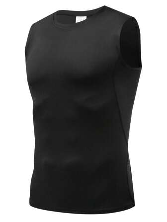 男友款男士压缩弹力运动背心，速干吸湿排汗透气内衣，适合篮球训练、跑步、骑行