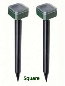 2入組，電子超聲波太陽能驅鼠器，針對戶外花園和農場有效的動物和害蟲控制戶外燈具庭院燈 - 多色 - 查看 3