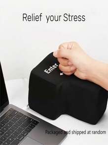 Gran tecla Enter USB cojín de ventilación, botón de retorno suave para computadora, almohada de descompresión, juguete para aliviar el estrés del botón Enter, empaquetado y enviado al azar - Multicolor - Ver 1