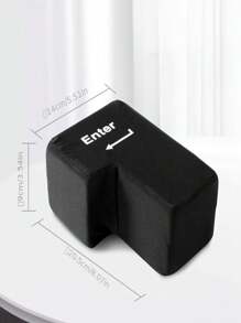 Gran tecla Enter USB cojín de ventilación, botón de retorno suave para computadora, almohada de descompresión, juguete para aliviar el estrés del botón Enter, empaquetado y enviado al azar - Multicolor - Ver 2